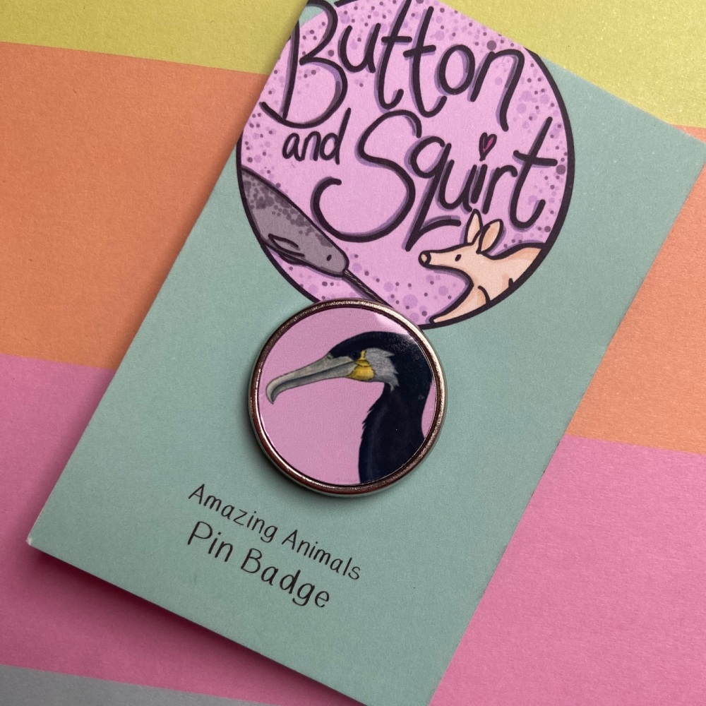 Cormorant Pin Badge