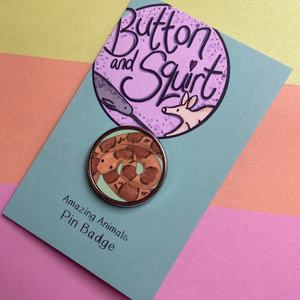 Corn Snake Pin Badge
