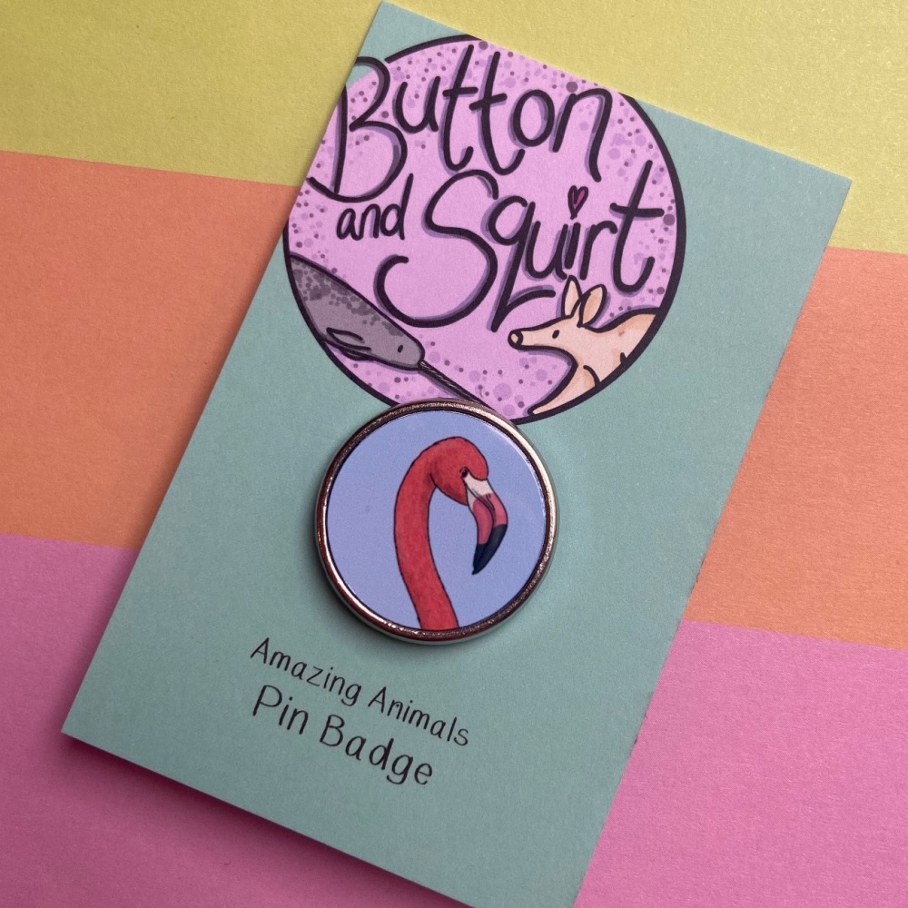 Flamingo Pin Badge