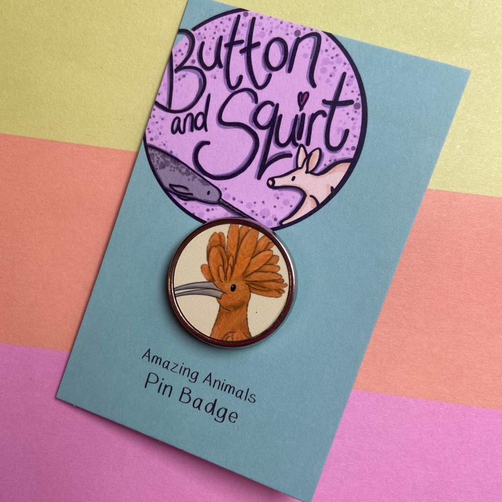 Hoopoe Pin Badge