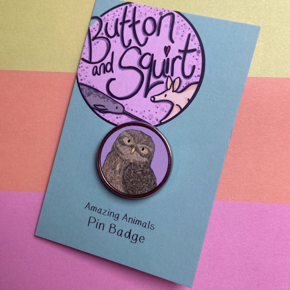 Little Owl Pin Badge