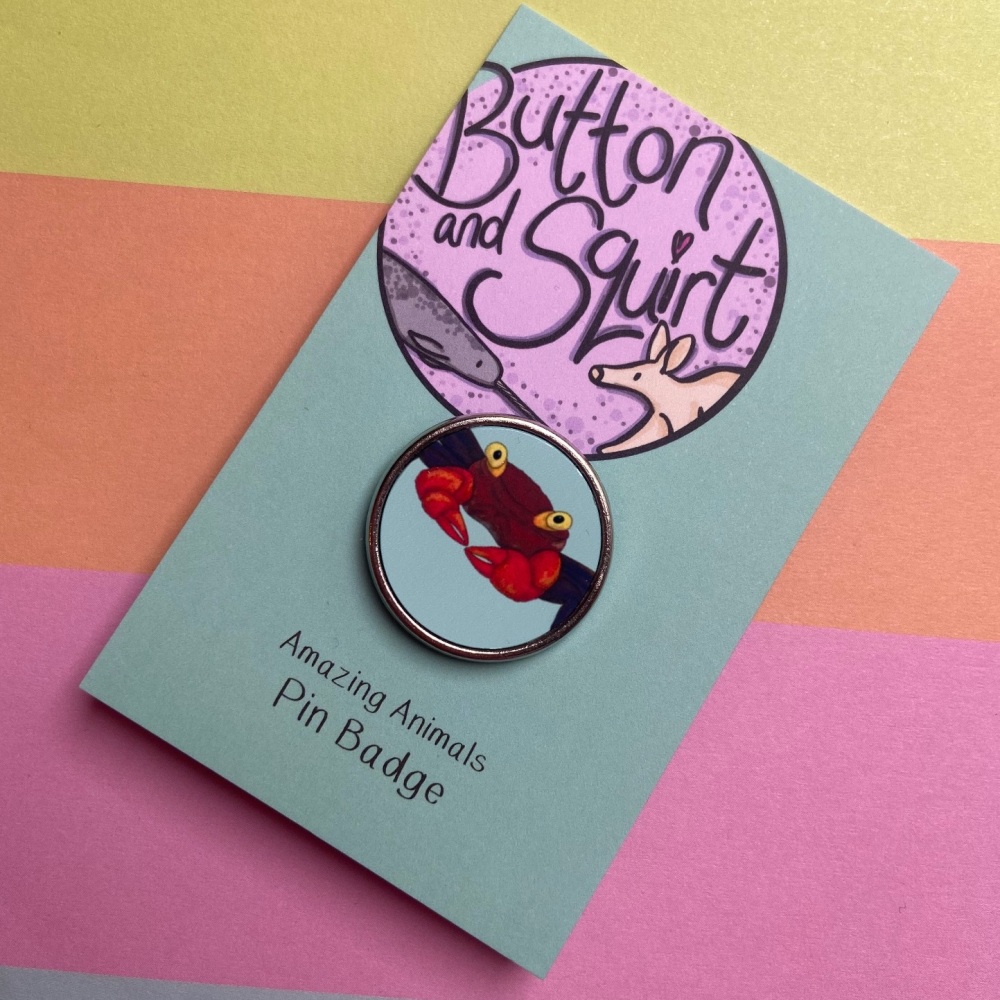 Vampire Crab Pin Badge