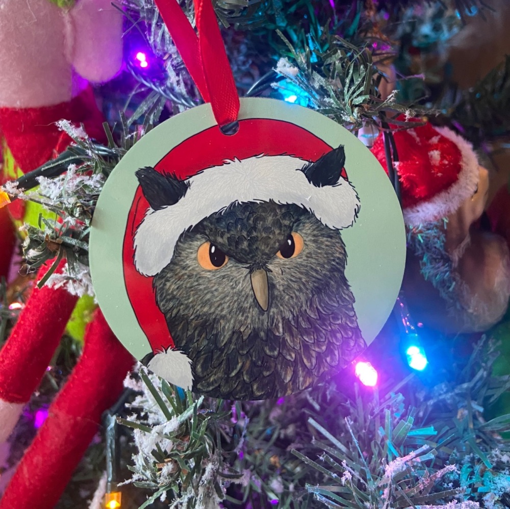 Eurasian Eagle Owl Christmas Decoration