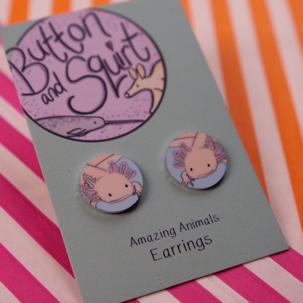 Axolotl Stud Earrings