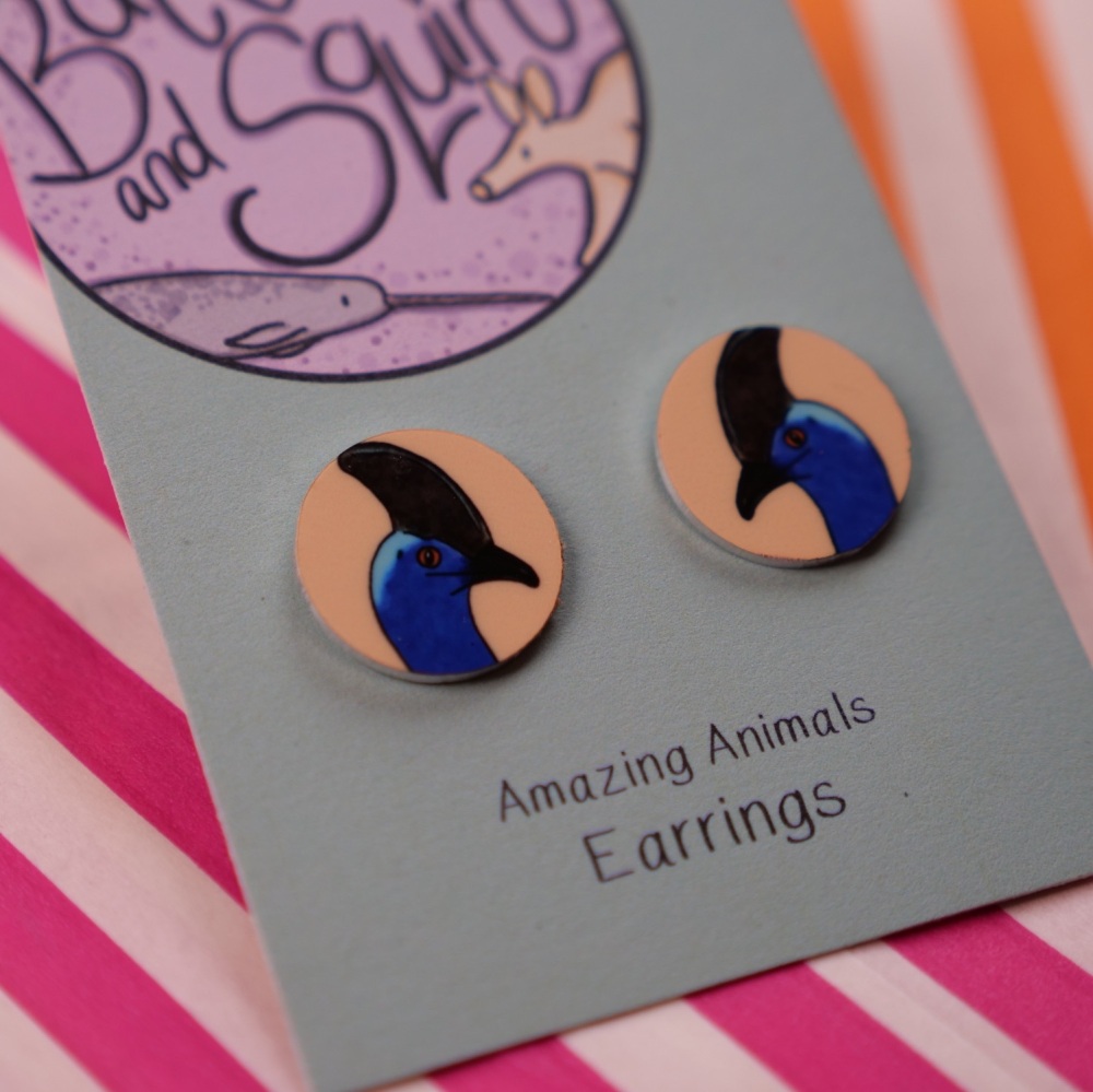 Cassowary Stud Earrings