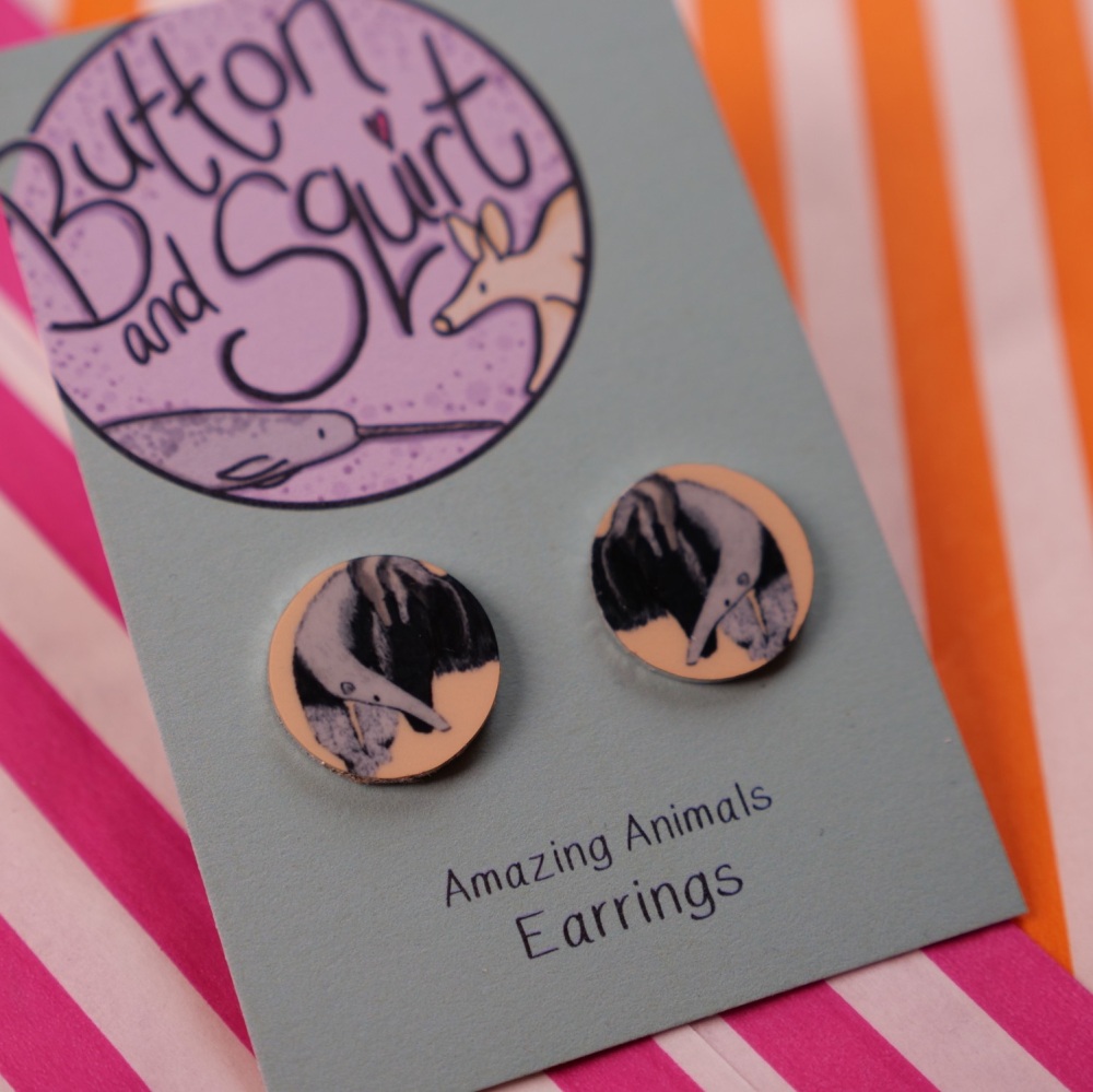 Giant Anteater Stud Earrings