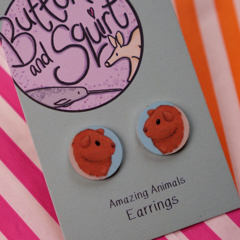 Guinea Pig Stud Earrings