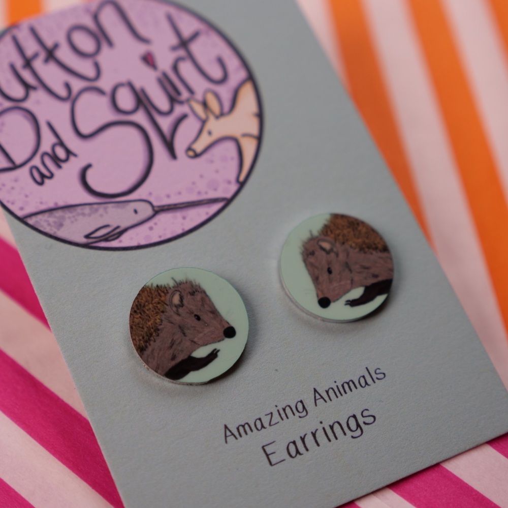Hedgehog Stud Earrings
