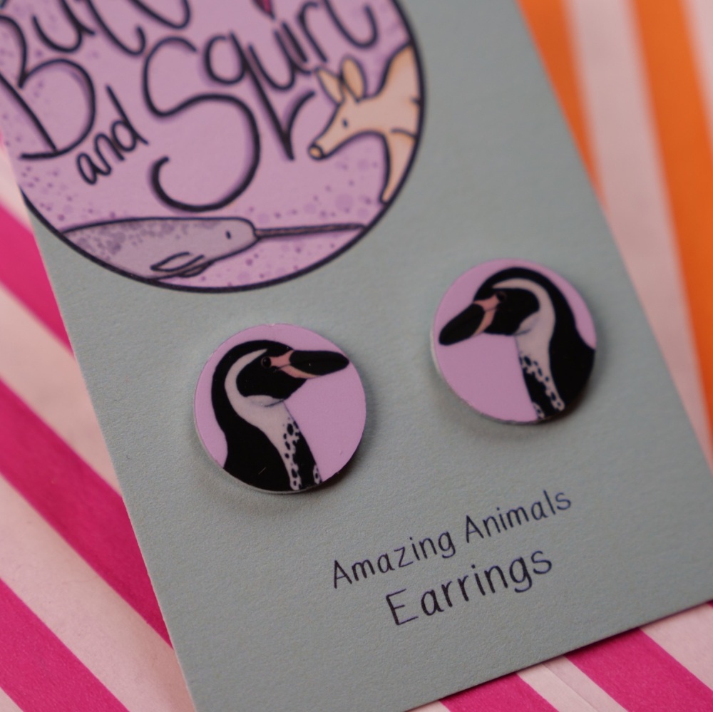 Humboldt Penguin Stud Earrings