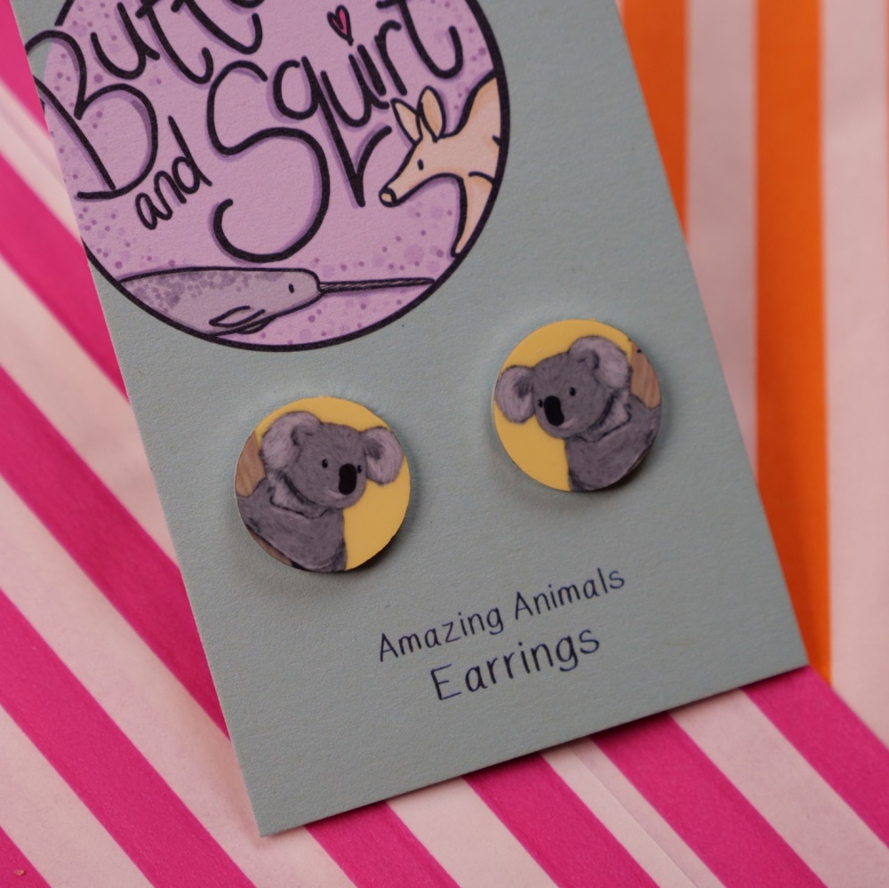 Koala Stud Earrings