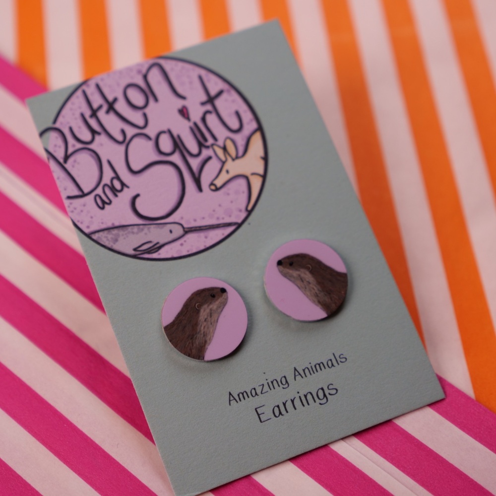 Otter Stud Earrings