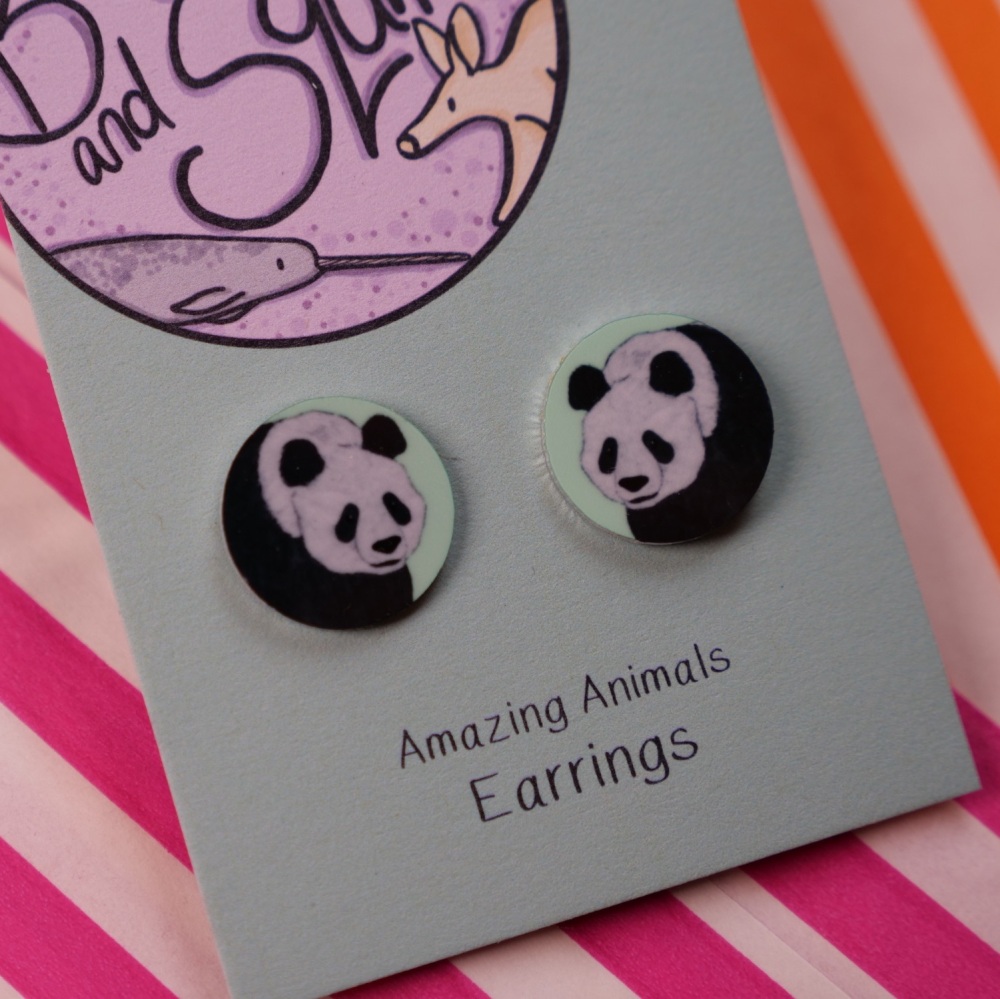 Panda Stud Earrings