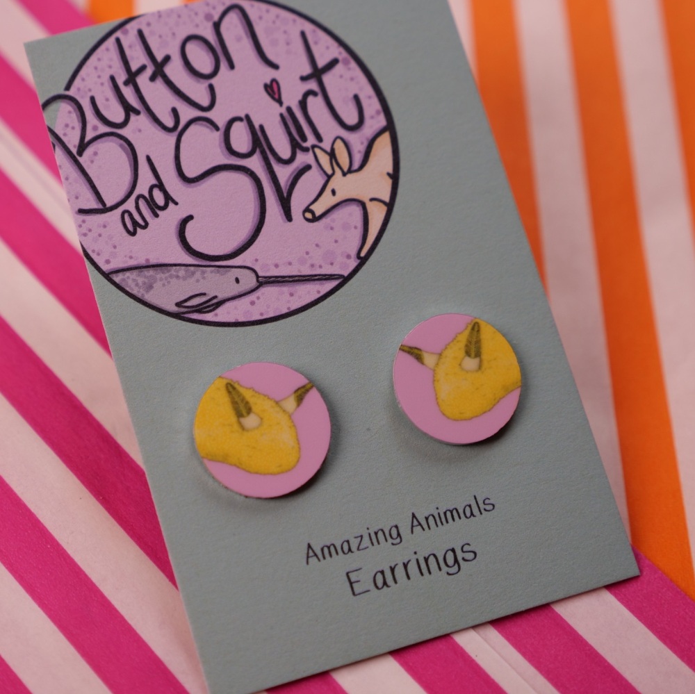 Sea Lemon Stud Earrings