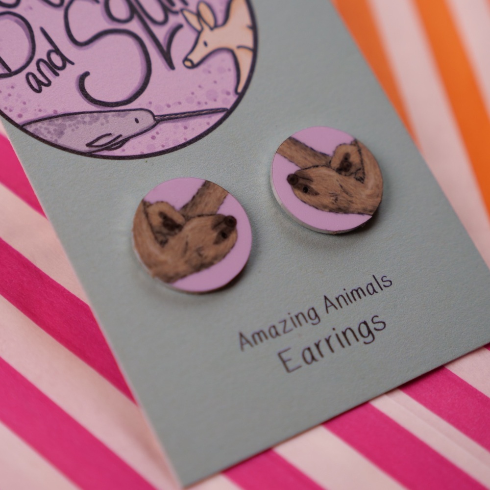 Sloth Stud Earrings