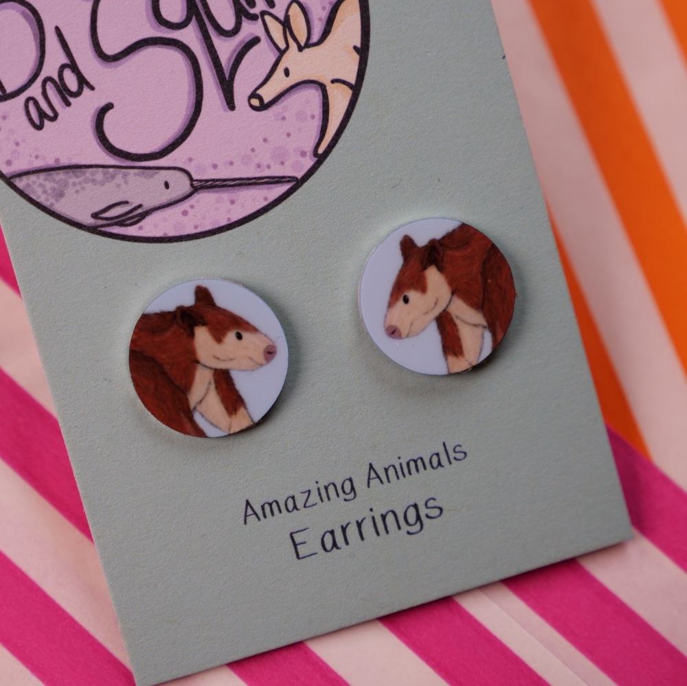 Tree Kangaroo Stud Earrings