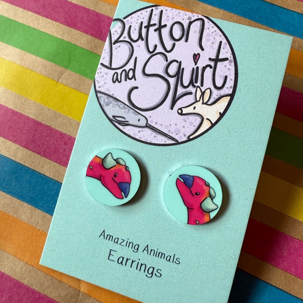 Ankylosaurus Stud Earrings