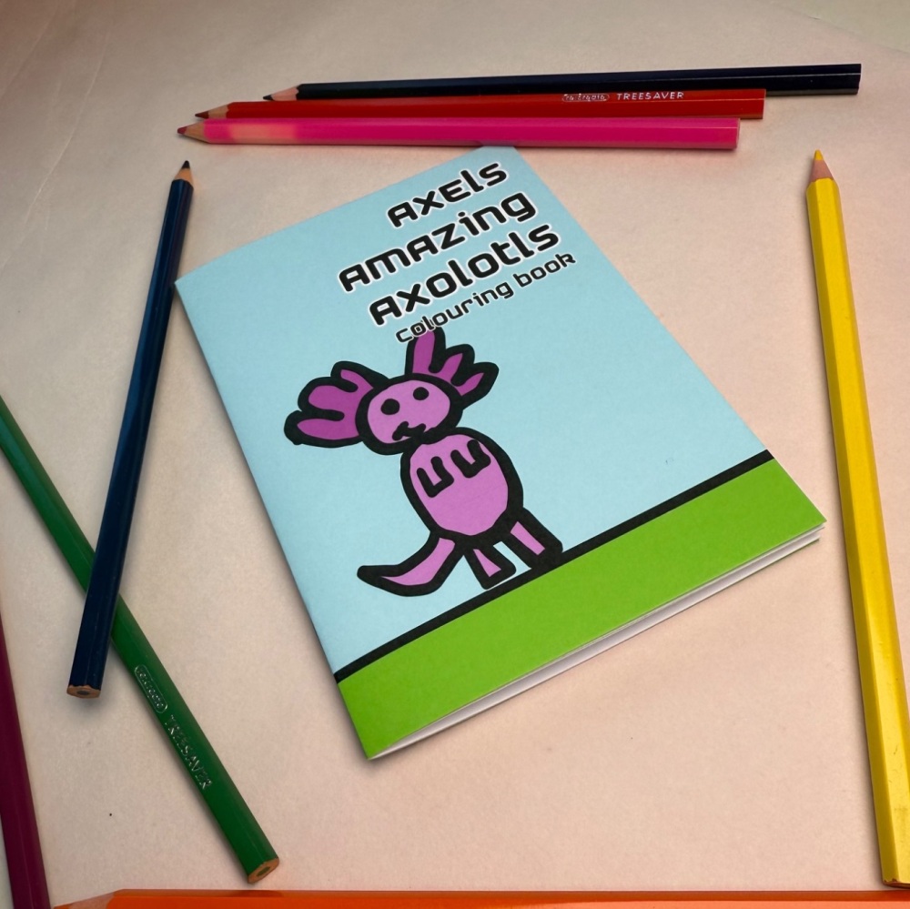 Axels amazing axolotl colouring book
