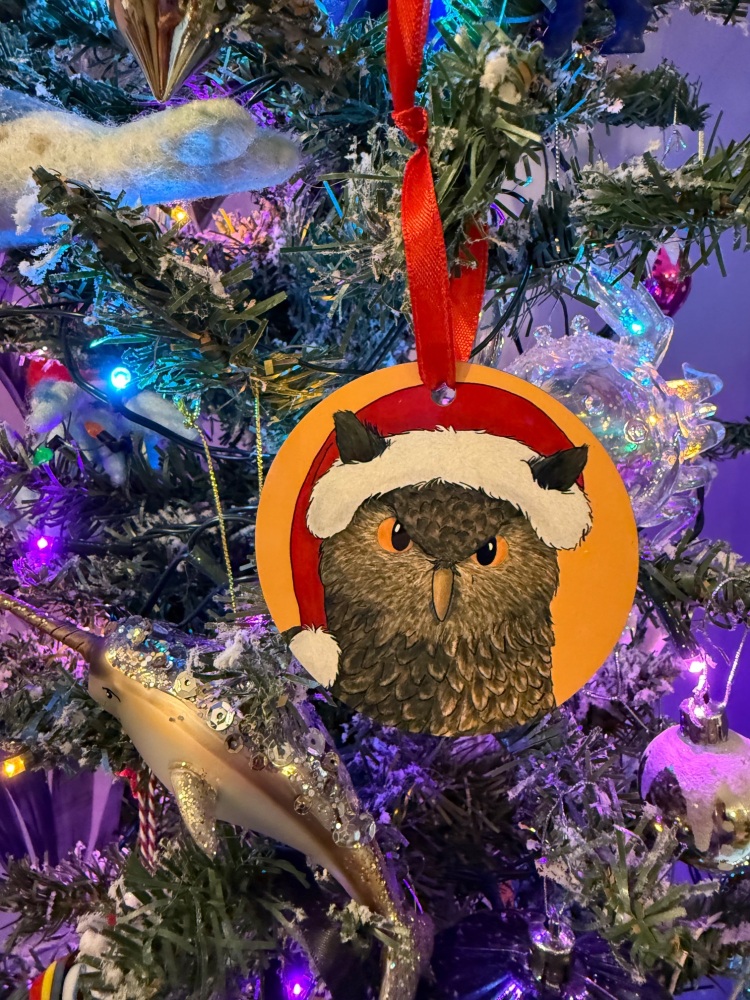 Eurasian Eagle Owl Christmas Decoration