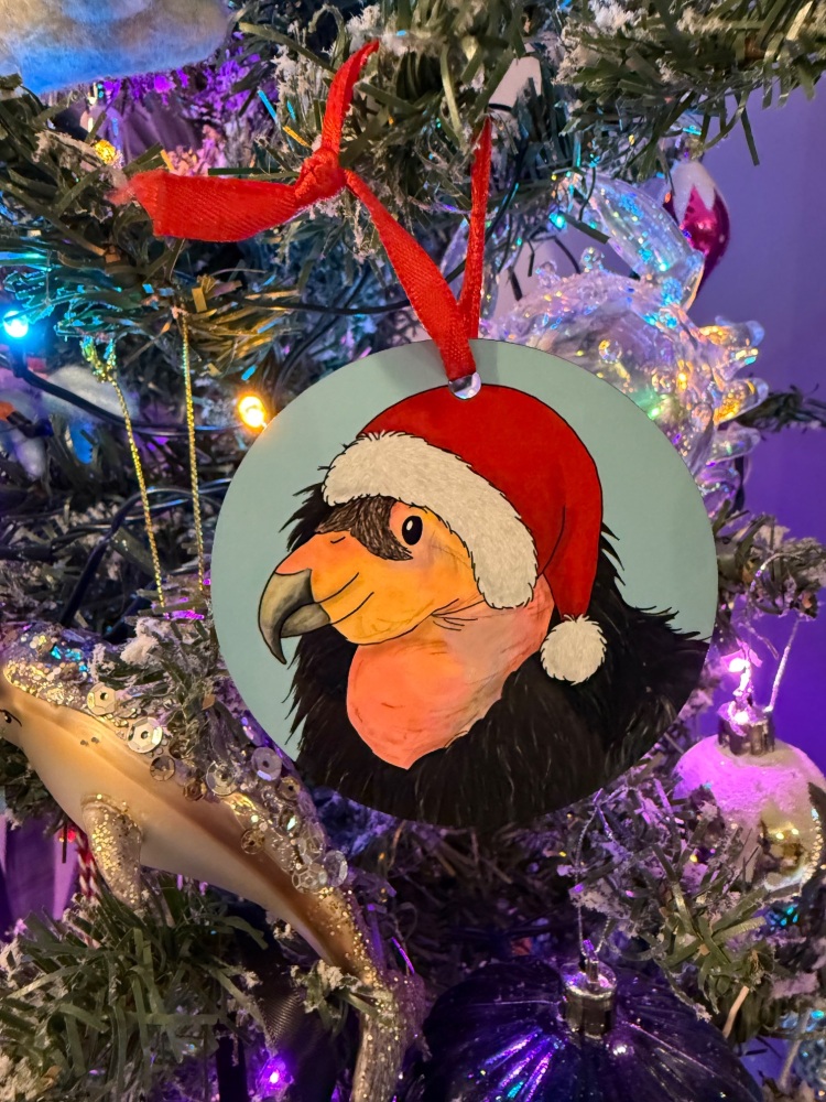Californian Condor Christmas Decoration - Blue