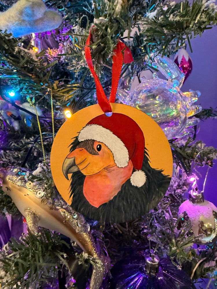 Californian Condor Christmas Decoration - Orange