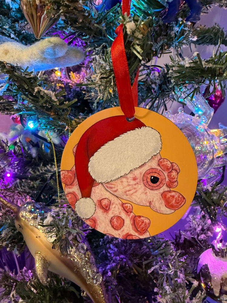 Pygmy Seahorse Christmas Decoration - Orange