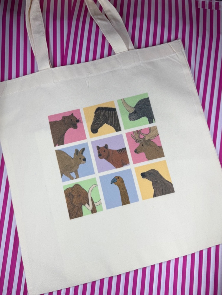Amazing Extinct Animals Tote Bag