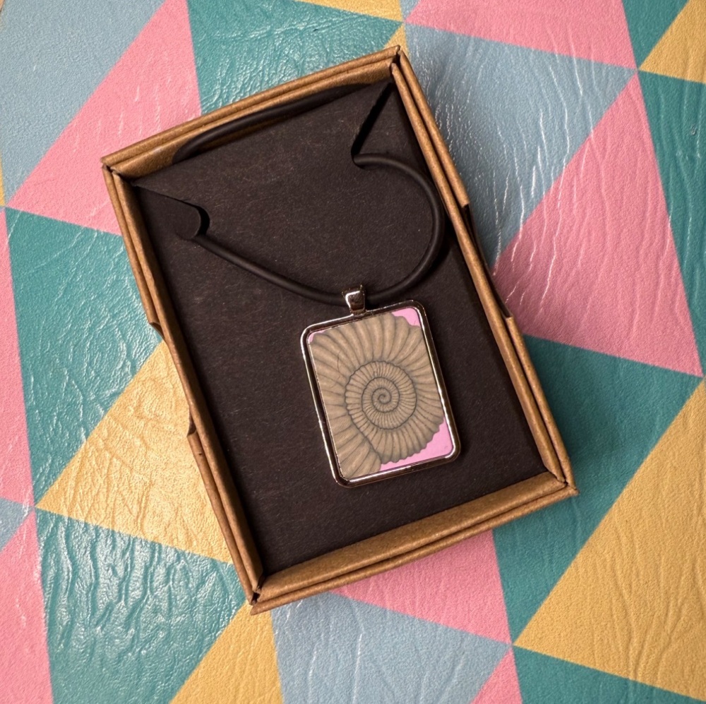 Ammonite Necklace - Pink