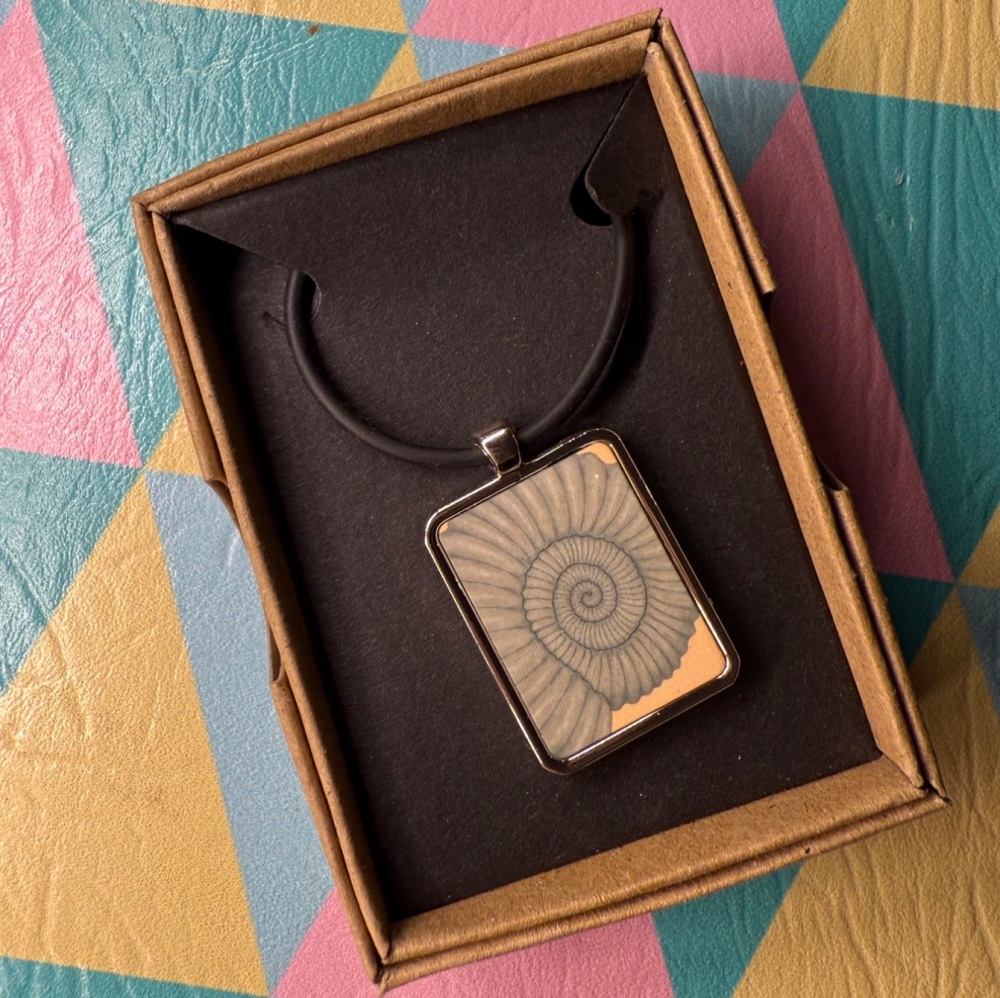 Ammonite Necklace - Orange