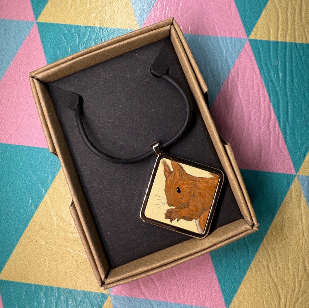 Red Squirrel Necklace - Yellow