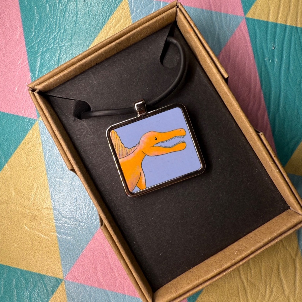 Spinosaurus Necklace - Blue