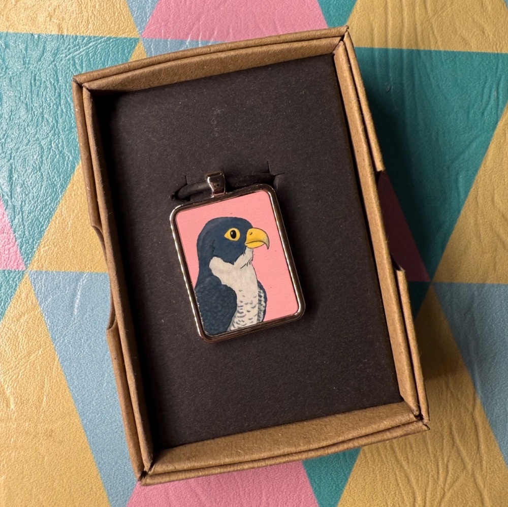 Peregrine Falcon Necklace - Pink