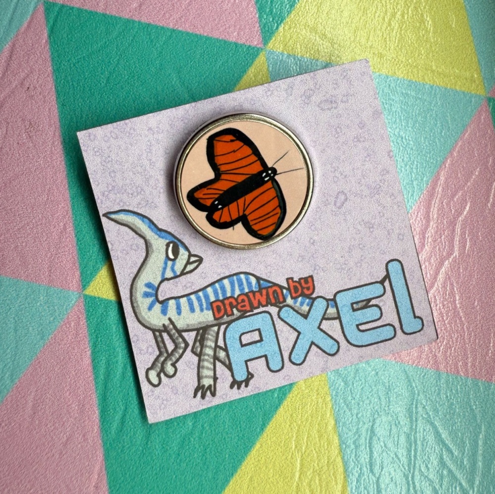 Drawn by Axel - Butterfly Pin Badge