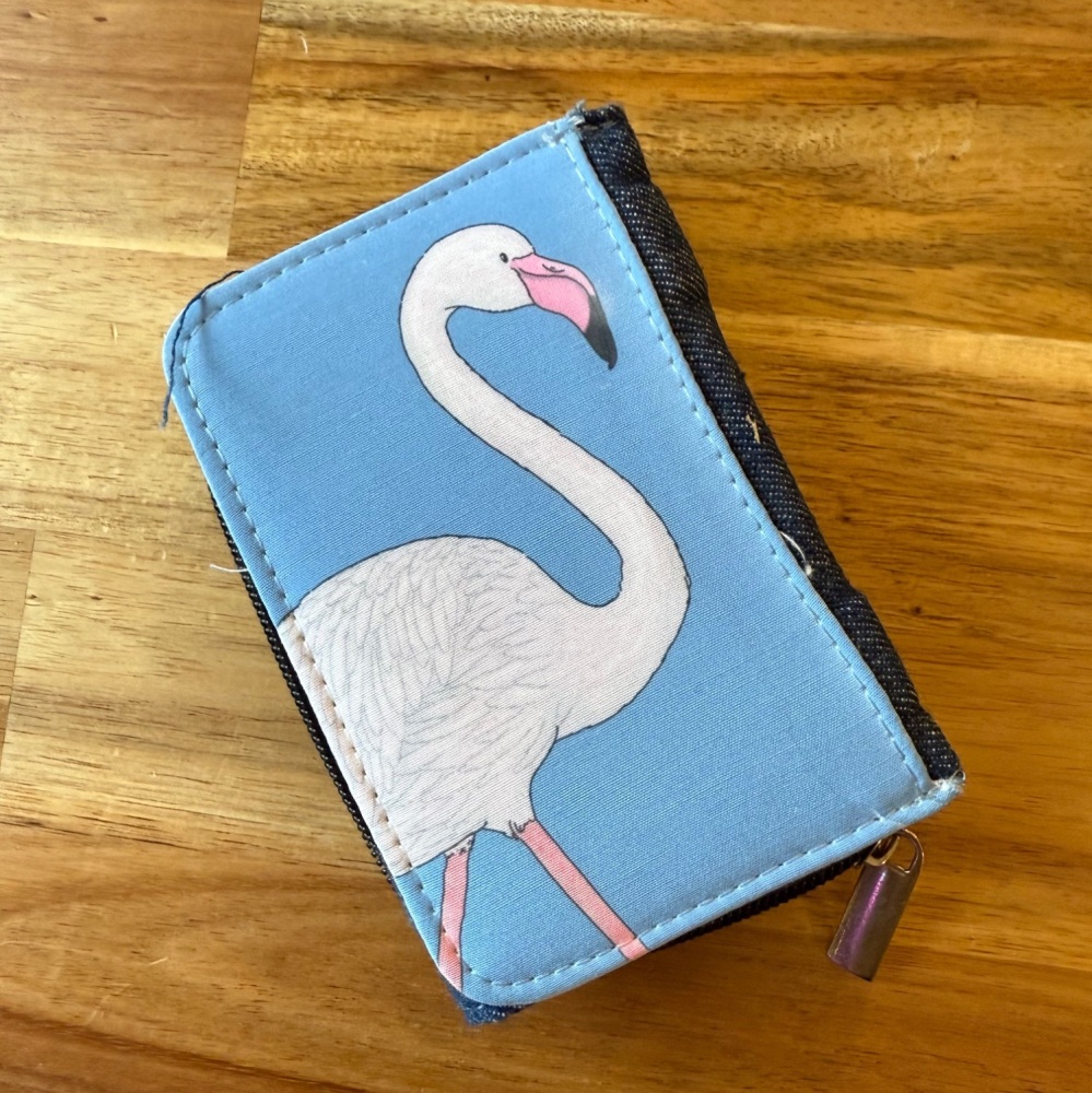 Flamingo Denim Purse