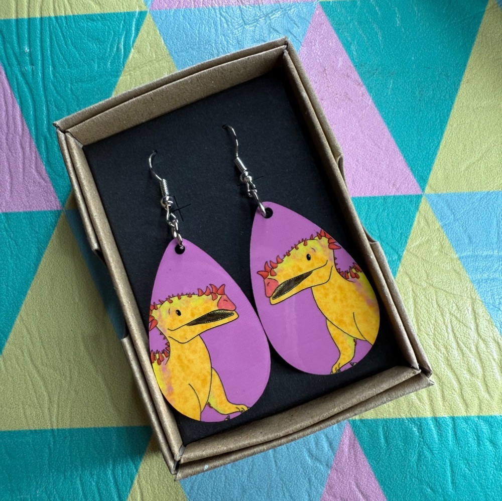 Dracorex Earrings - Pink