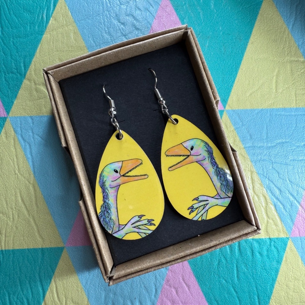 Epidendrosaurus Earrings - Yellow