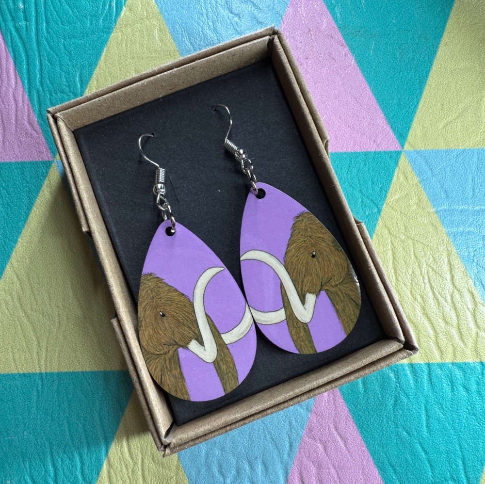 Mammoth Earrings - Purple