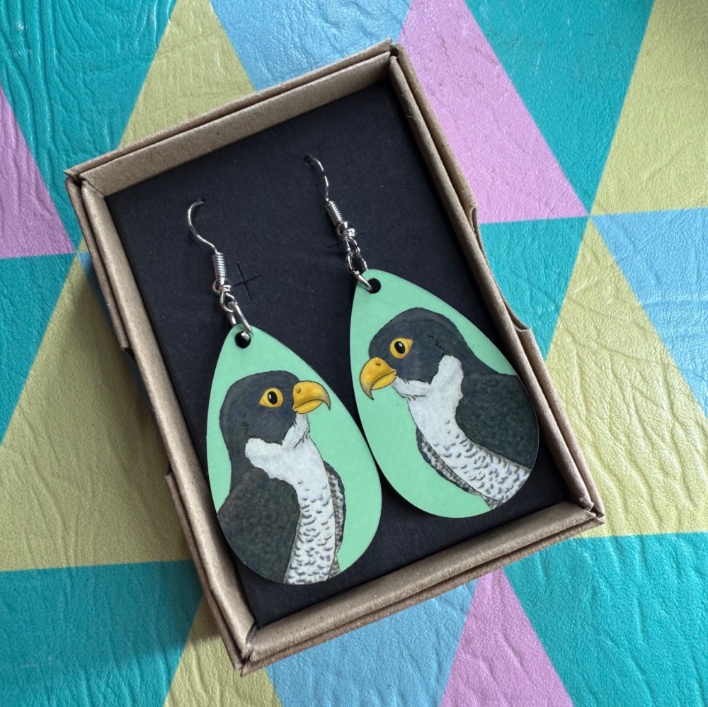 Peregrine Falcon Earrings - Turquoise