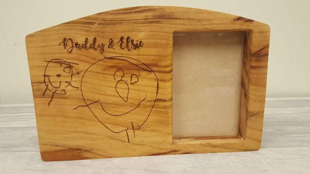 Solid wood photo frame