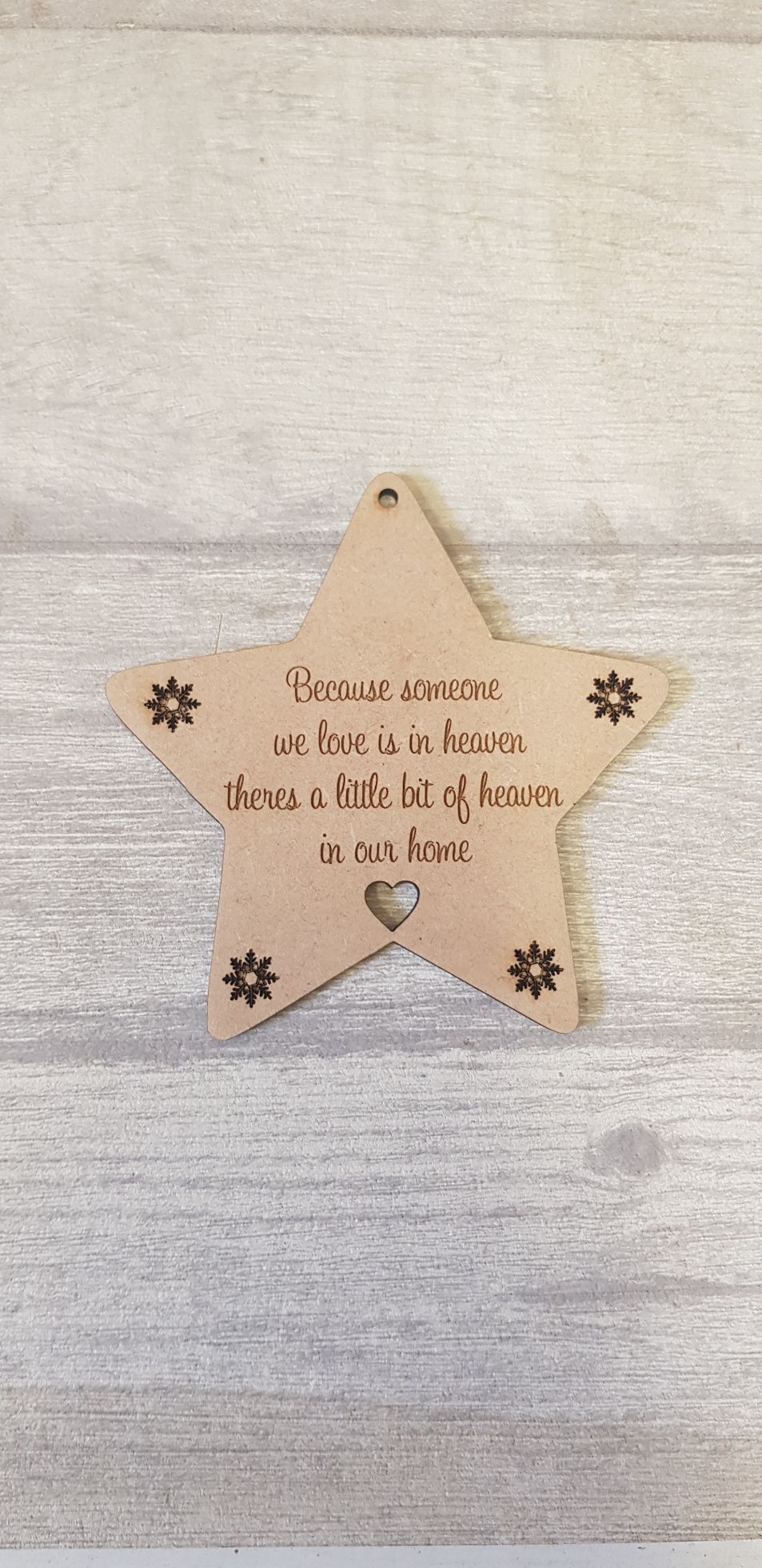 Star Heaven Quote Bauble