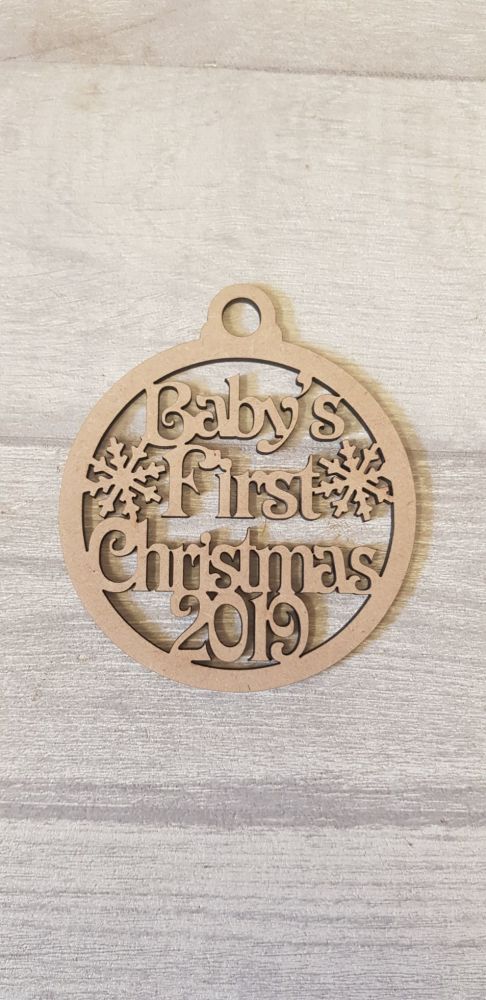 Snowflake First Christmas Bauble 