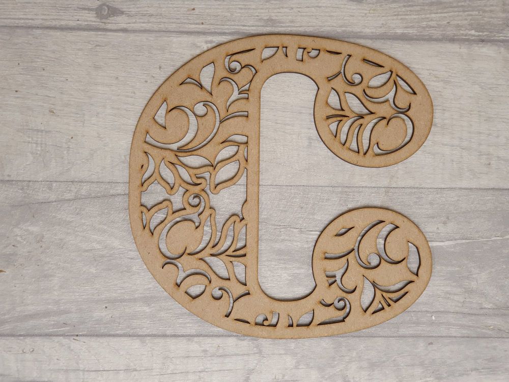 Deco leaf design letters
