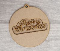 Layered Design Bauble - Merry Christmas