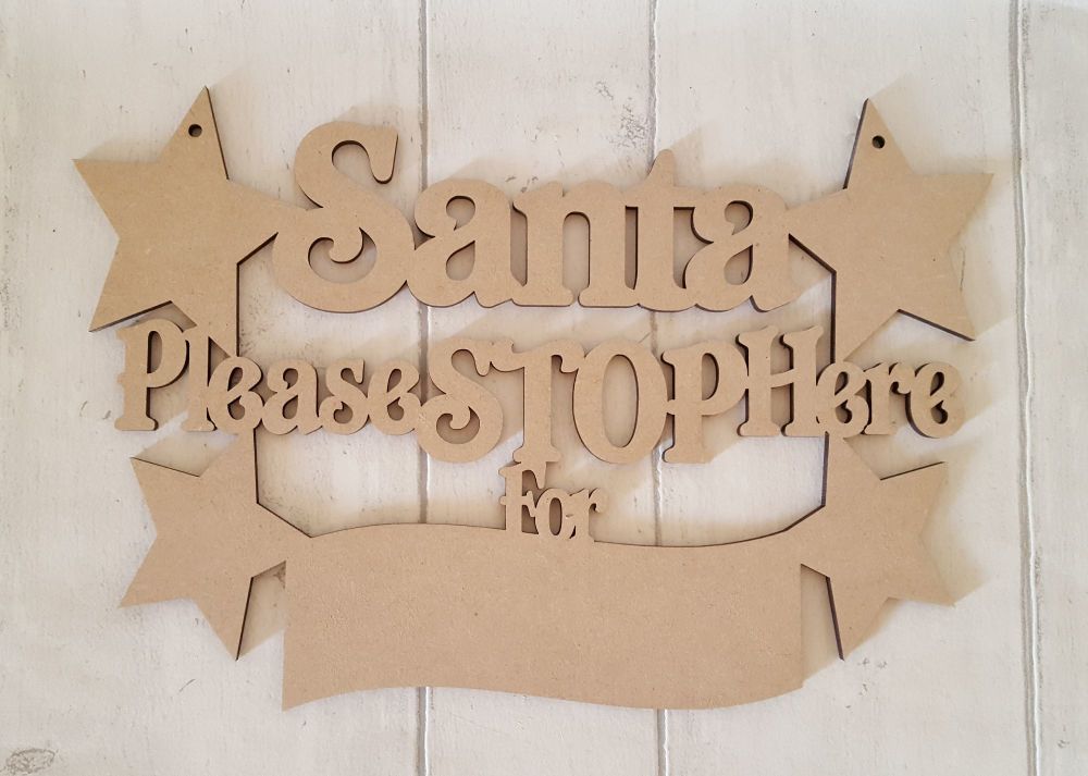 Santa stop here sign