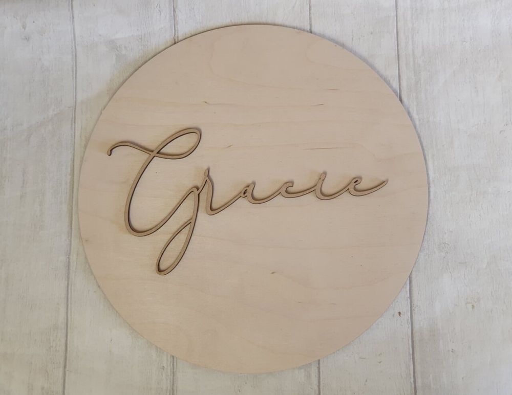 Plywood Name Plaque 