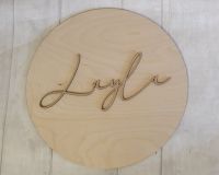 MDF Name (made to fit a 30cm circle plaque)