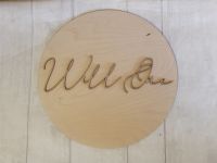 MDF Name (made to fit a 15cm circle plaque)