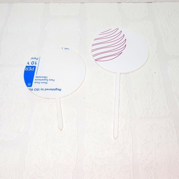 2mm Clear acrylic cake toppers (pack of 10/20/50) short stem
