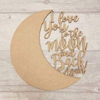 I love you moon plaque (20cm)