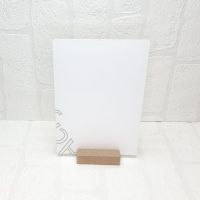 A5 Acrylic Rectangle and MDF base sign (Clear)