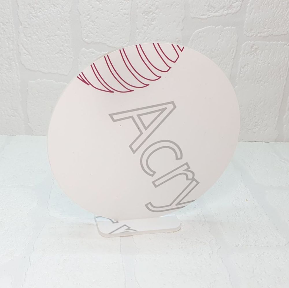 15cm Acrylic Circle with base (Clear)
